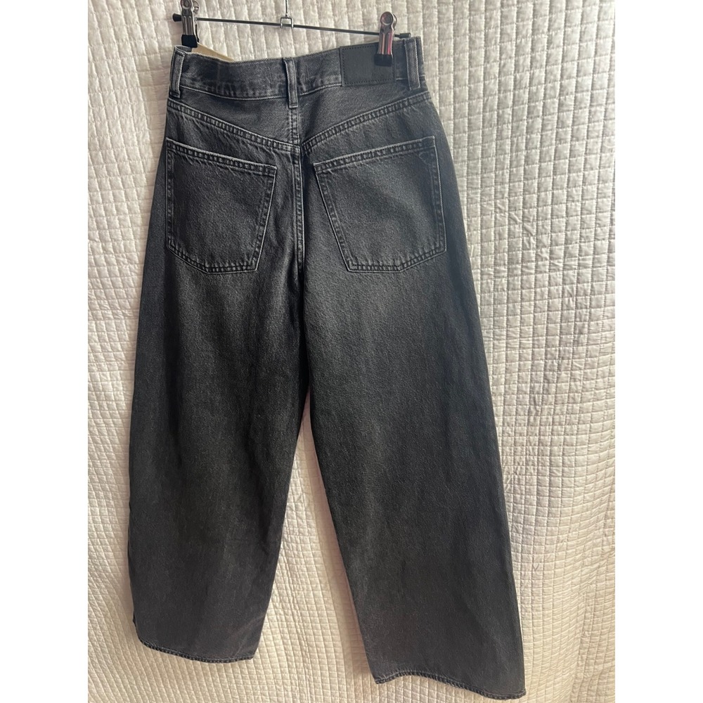 Madwell Superwide-Leg Jeans High Waist Lunar Wash Black NT849 W24 - Picture 5 of 9